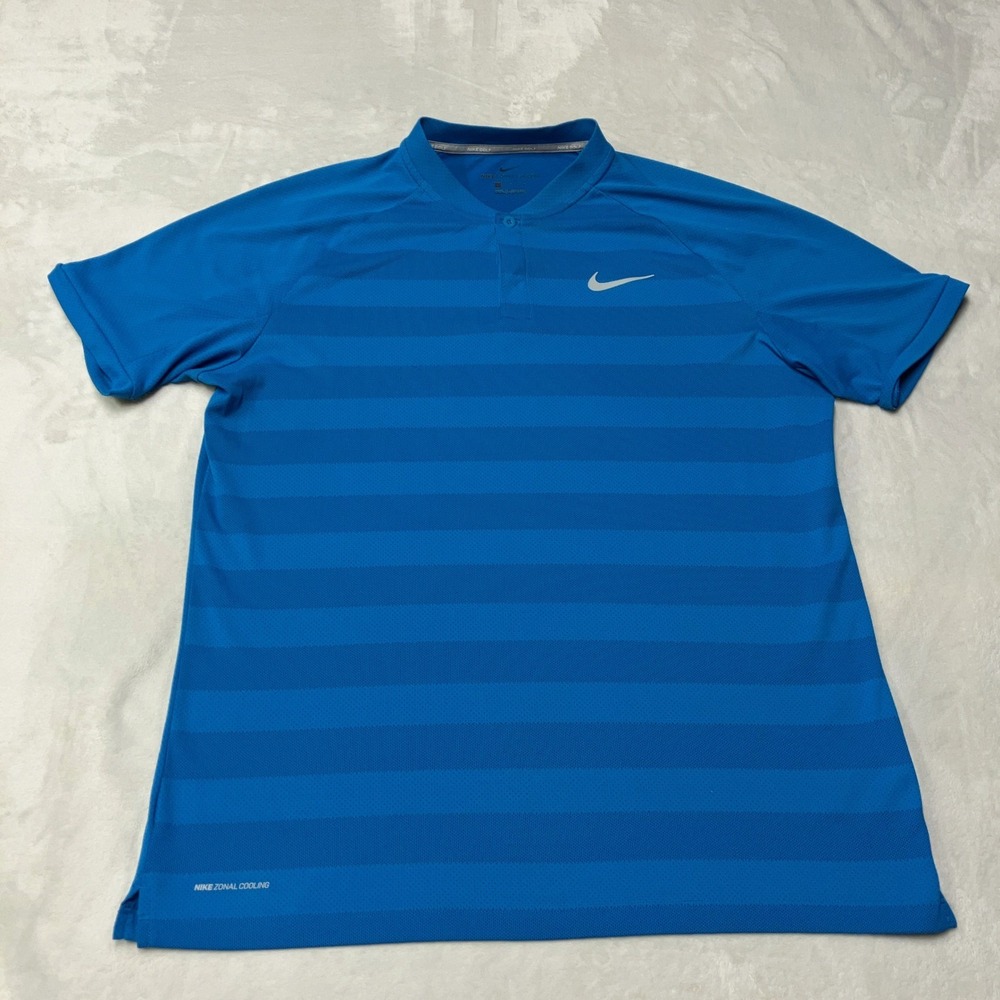 Nike Blade Collar Polo Shirt Zonal Cooling Performance Golf 933318-465 Mens L